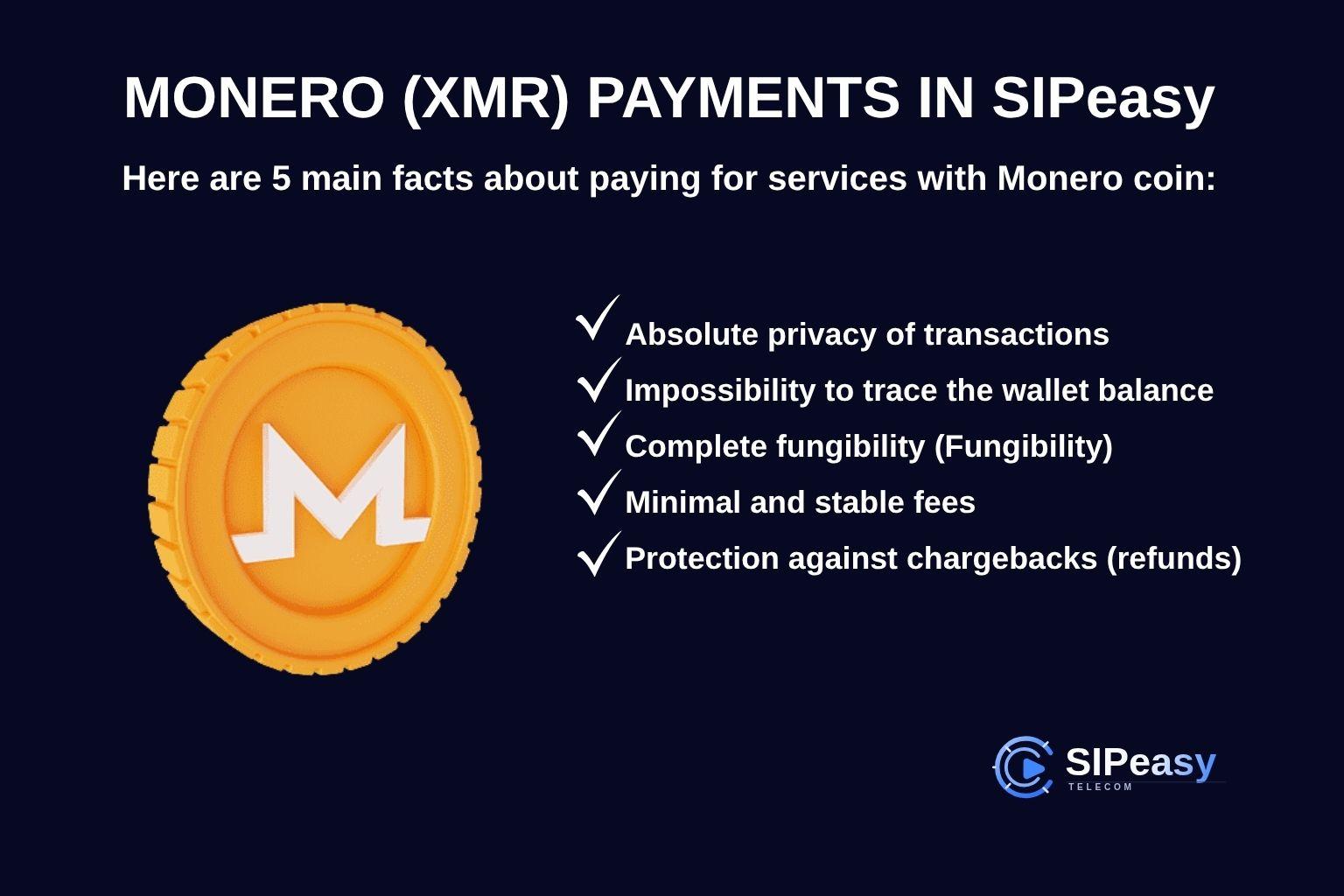 Monero XMR in SIPeasy: Private VoIP Payments Without KYC
